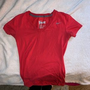 Nike Dri Fit short sleeve V neck
